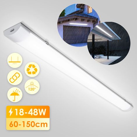 Wolketon LED Feuchtraumleuchte Feuchtraumlampe Neutralweiß 60 cm Werkstatt IP65 (1/5)