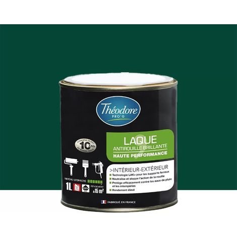 Théodore Laque Antirouille Brillante Vert Basque 1 L (1/2)