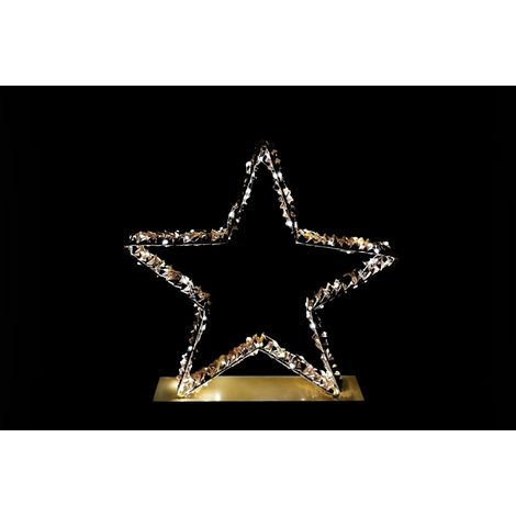 ARPIMEX Decorazione Stella di Natale con Base 40 x 6 x 38 Cm con 100 Led Luce Calda
