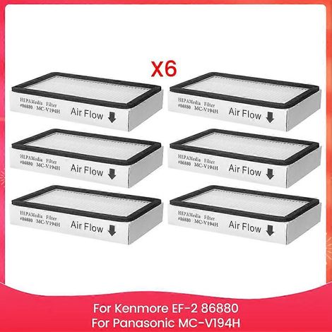 filtros HEPA para aspiradora de escape Kenmore EF-2 86880. Comparar con la pieza de repuesto 20-86880 (86880), 40 (). (1/5)