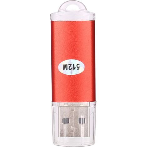 Memoria USB 2.0, tamaño: pulgadas, color: rojo, capacidad: 512 MB (1/3)