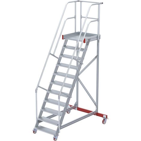Euroline 513 Wartungsbühne 60° 600mm Stufenbreite 11 Stufen Alu gerieft