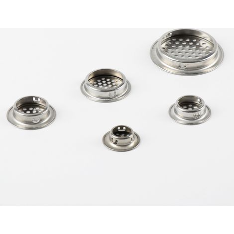 25 grilles de ventilation en acier inoxydable avec trous d'aération