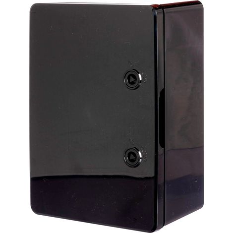 Armario ABS Negro con placa montaje ABS 250X350X150 Puerta opaca (1/5)