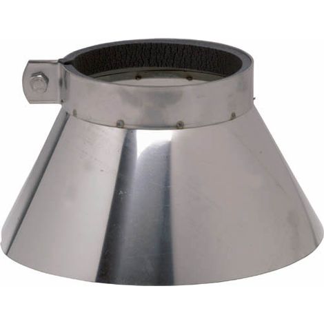 TEN – Collet inox pour solin plomb Ø153 – Pièce d'étanchéité en inox – Pour toitures en pente – Livré sans joint