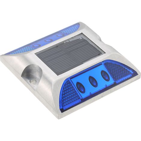 Luz solar de 2 W con 6 LED para entrada de vehículos, control de luz, alta capacidad de carga, resistente al agua IP68, semáforo para calles, avenidas, autopistas, estacionamientos y carriles, color a (1/5)