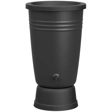 Elho Green Basics Récup D'eau Plus 110ltr - Noir - L 58 x B 58.4 x H 100 cm - culture et récolte - 100% recyclé