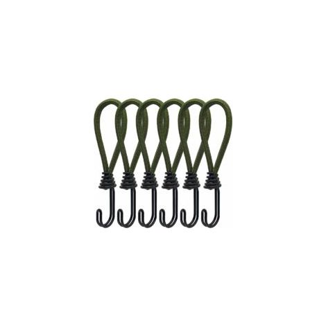 6 tenditori in gomma con ganci a spirale per tende, teloni, striscioni in PVC, padiglioni, trampolini, vele ombreggianti - Crezuo