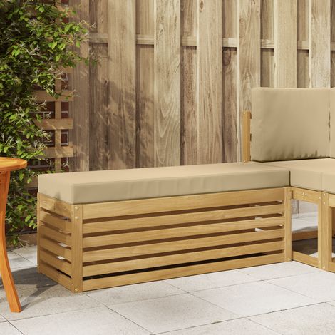 Maison Exclusive - Outdoor Hocker Bank Weiß 115 x 43 x 45 cm Mass (1/4)