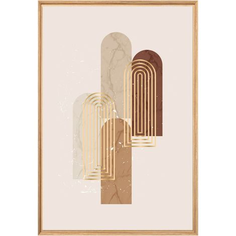 Tableau mural encadré filet or 65x97 cm - Tableau Mural Décoratif - Image Encadrée Imprimée en HD - Impression 65x97 cm sur Fibres de Bois FSC - Finition Mate - Fabriqué en France (1/5)