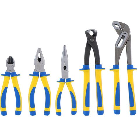 Set 5 Pinze per Bricolage Fai da Te Attrezzi Utensili da Lavoro Manico Ergonomico (1/4)