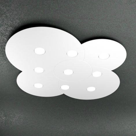 Plafoniera Moderna Cloud Metallo Bianco 9 Luci Gx53 (1/5)