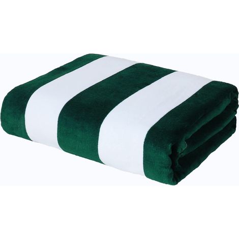 Serviette de Plage Bain Piscine Voyage en Coton, Lot de 1 90x180cm Vert Forêt, Séchage Rapide, Légère, Absorbante (1/5)
