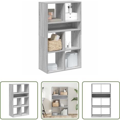 Bücherregal Holz - Bücherregal Grau Sonoma 66x31x112 cm Holzwerkstoff (1/5)
