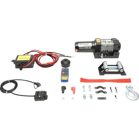 Verricello elettrico con telecomando 12V, cavo in acciaio da 1,6T (3000 libbre) 5x11m, solenoide 100A Breckner Germany (1/5)