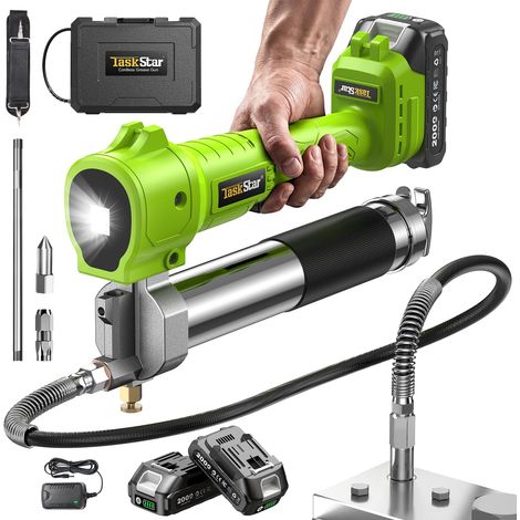 Pompe a Graisse Electrique 10000 PSI Efficace avec 3 Embouts (1/5)