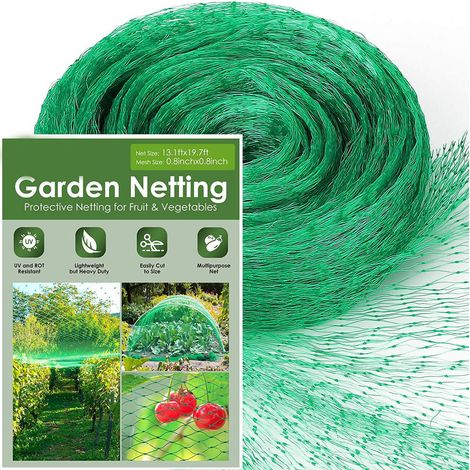 Filet de jardin 4m x 12m, résistant aux oiseaux, aux cerfs et aux plantes. Filet tissé extra-résistant, kit réutilisable avec attaches de câble, clôture pour animaux. (1/5)