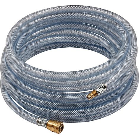 Set di tubi in PVC per aria compressa, diametro interno 9 mm, diametro esterno 15 mm, lunghezza 10 m, con raccordo rapido DN 7,2