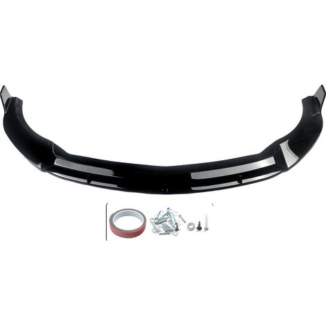Spoiler de pare-chocs avant, style AMG, installation facile, Noir brillant (1/2)