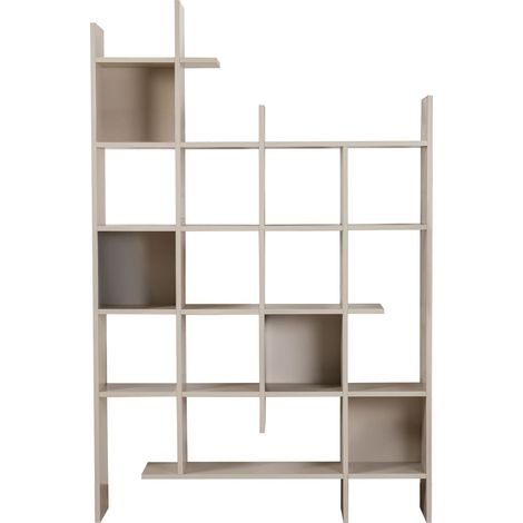 Libreria in legno "Manco" - 122 x 25 x 188 cm - Pietra arenaria