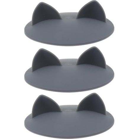 3-teiliges Set: Silikondeckel für Kaffeebecher und -tassen, ideal für heiße Getränke und als Glasbecherabdeckung.-10.1X10.1X2.8cm-Grey (1/3)