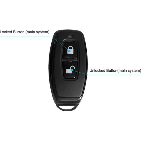 Ortviai Télécommande sans fil 433 MHz pour serrure invisible WF-018PRO – Clé intelligente à code roulant, noir, ABS (1/4)