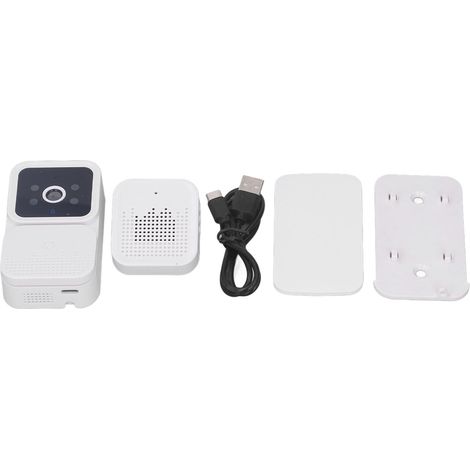 Sonnette vidéo sans fil Ring, caméra de porte vidéo 1080p HD, audio bidirectionnel, détection de mouvement, vision nocturne, Wi-Fi 2,4 GHz et stockage cloud (1/5)