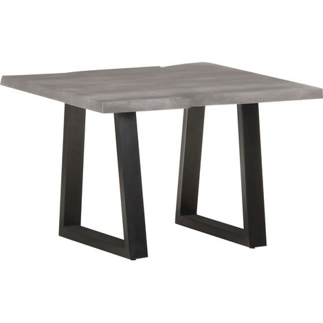 Table basse avec bord naturel 60x60x40 cm Bois d'acacia massif vidaXL (1/6)