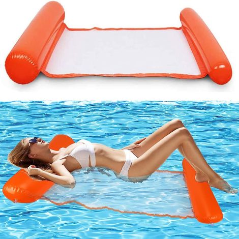 Hamac gonflable aquatique, canapé-lit flottant inclinable, bouée 4 en 1 multifonction pliable et ultralégère pour la plage-AquaForge (1/5)