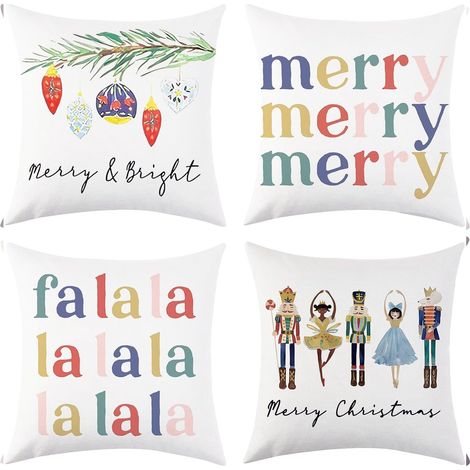 Set 4 federe natalizie cuscini „Dadoce dallo schiaccianoci” 45x45 (1/5)