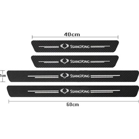 4 pièces Seuil de porte Divers accessoire de portail, fibre de carbone, pour Ssangyong Kyron Rexton Korando Actyon (1/3)