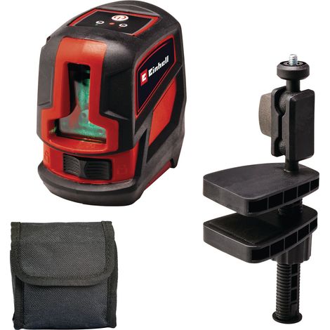 Einhell Niveau laser en croix TC-LL2G (Portée max 16 m, Projection facile d'une croix laser, Niveau à bulle digital) Livré avec pince universelle et sacoche de rangement (1/5)