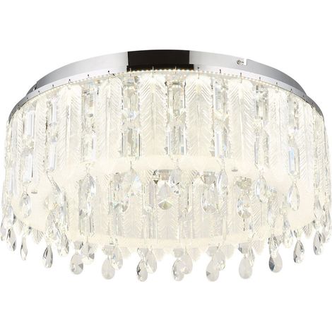 Globo - plafoniera - KLUNKA - cromo - vetro - Ø 59cm - LED - (1/5)