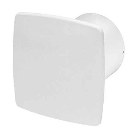 Extracteur d'air silencieux pour salle de bain 100 mm avec interrupteur à tirette et panneau avant blanc (1/2)