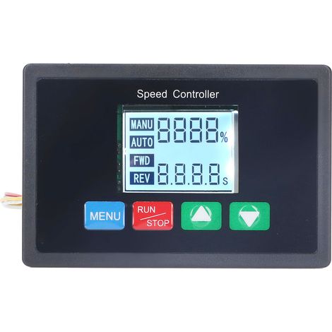 Drehzahlregler für Gleichstrommotoren mit integriertem LCD-Display, Vorwärts- und Rückwärtslauf, DC 10–55 V (1/5)