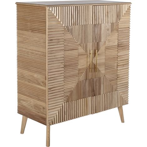 Commode Paulownia Mdf 100X44X118 Marron Clair (1/5)