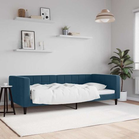 Tagesbett Blau 90x200 cm Samt (1/5)