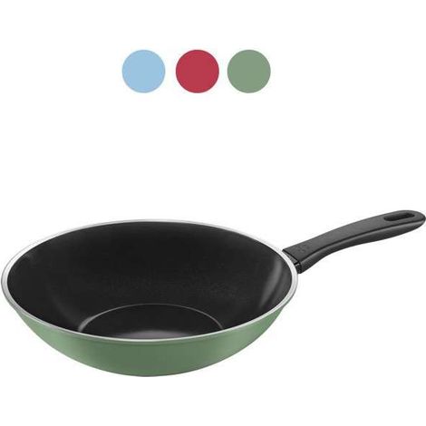Wok 1 Manico Cm 28 Caprera Blu Ballarini