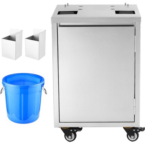 Mophorn Soporte de acero inoxidable para exprimidor de naranjas automático, con espacio para cubo de residuos y 4 ruedas giratorias, compatible con modelos de exprimidores automáticos NS2000E-4 (1/5)
