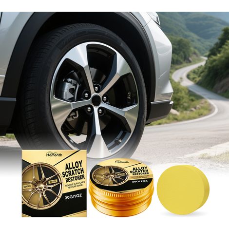 Produit protecteur anti-rayures pour l'entretien quotidien des pneus et jantes de voiture, incluant la réparation et le nettoyage des rayures -- 30 g1 + éponge1 -- BIEMMEDUE (1/5)