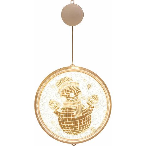 Lumières de noël suspendues à piles, guirlandes lumineuses pour mur, fenêtre, Passage, Patio, bonhomme de neige (1/5)