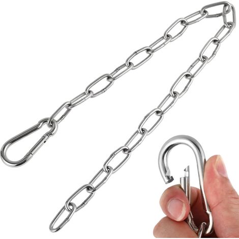 Chaîne extension fer robuste double prise, accessoire triceps câble machine, entraînement sportif (1/5)