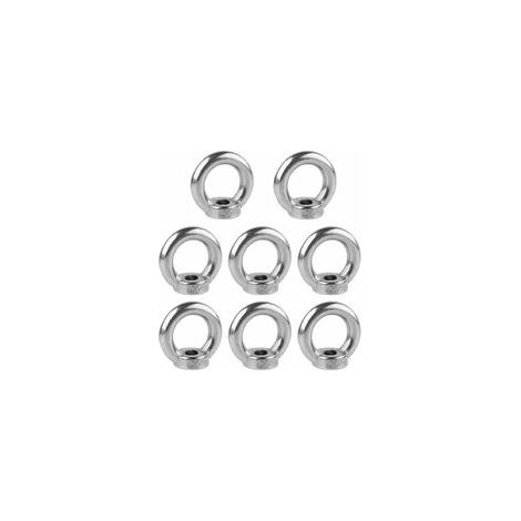Filiyano-Écrous à œil M8, lot de 8 écrous annulaires en acier inoxydable 304, pour crochet pivotant, accessoires de levage (1/4)