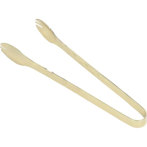 Pinces à glaçons en acier inoxydable de qualité alimentaire, anti-dérapantes, pour sucre et cuisine, plaquées or
