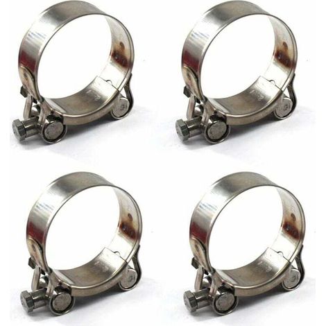 4 pieces 52-55mm T-bolt hose clamps 304 stainless steel hose clamp (1/5)