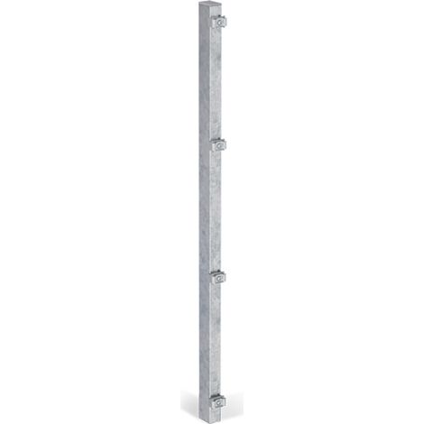 ALBERTS Zaunpfosten, inkl.Klemmlasche, verkürzt, Bohrab:400mm, feuerv60x40/1275mm, Zub.im Pf. (1/2)