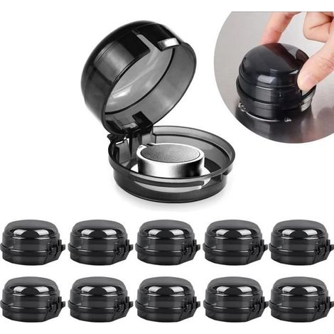 10 PCS Cache-Boutons de Cuisinière à Gaz,Couverture de Bouton pour Cuisinière,Gaz Couverture de Bouton,Bouton de Sécurité Four (1/4)