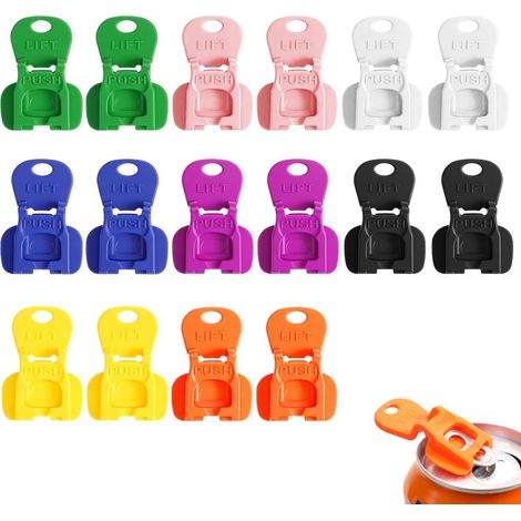 Ouvre-boîtes manuel en plastique facile à tirer - Anti-fuite - Protection pour soda, coca, bière, boissons (16) (1/5)