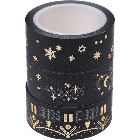adhésif en papier noir de 1 5 cm x 5 m ruban décoratif ciel (1/4)