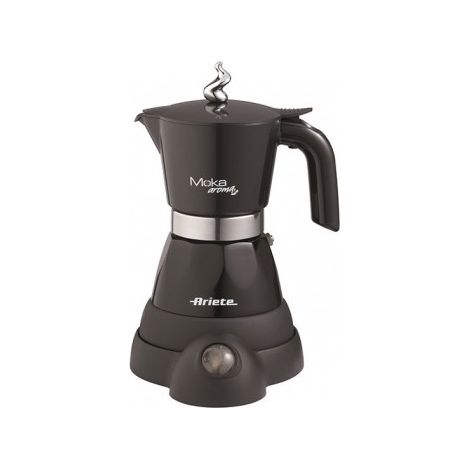 Cafetière italienne électrique 4 tasses 400W – Verseuse moka – Design noir – Arôme riche et goût incomparable – Ariete